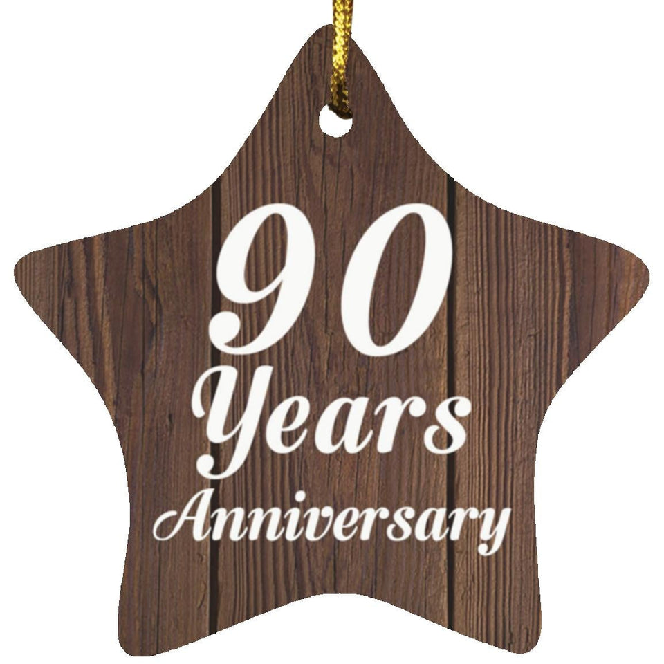 90th Anniversary 90 Years Anniversary - Star Ornament D