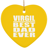 Virgil Best Dad Ever - Heart Ornament