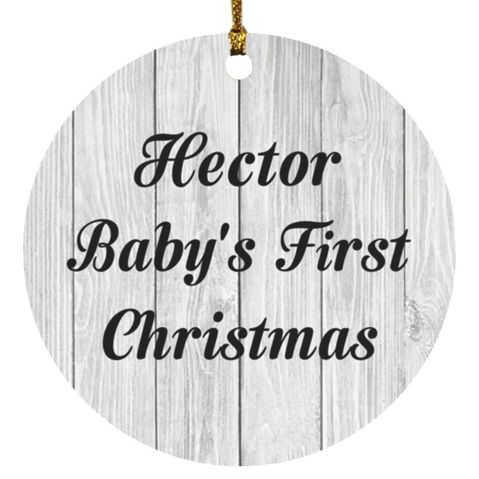 Hector Baby's First Christmas - Circle Ornament F