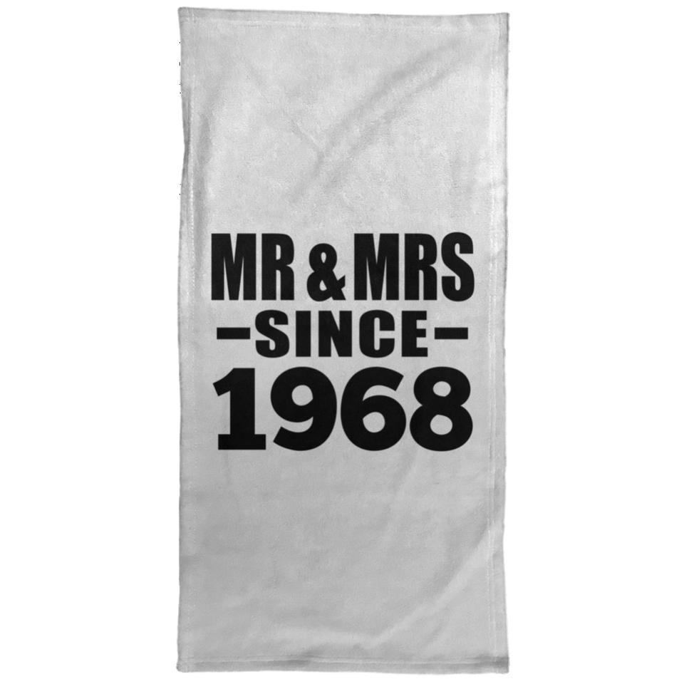 56th Anniversary Mr & Mrs Since 1968 - Hand Towel