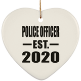 Police Officer Established EST. 2020 - Heart Ornament