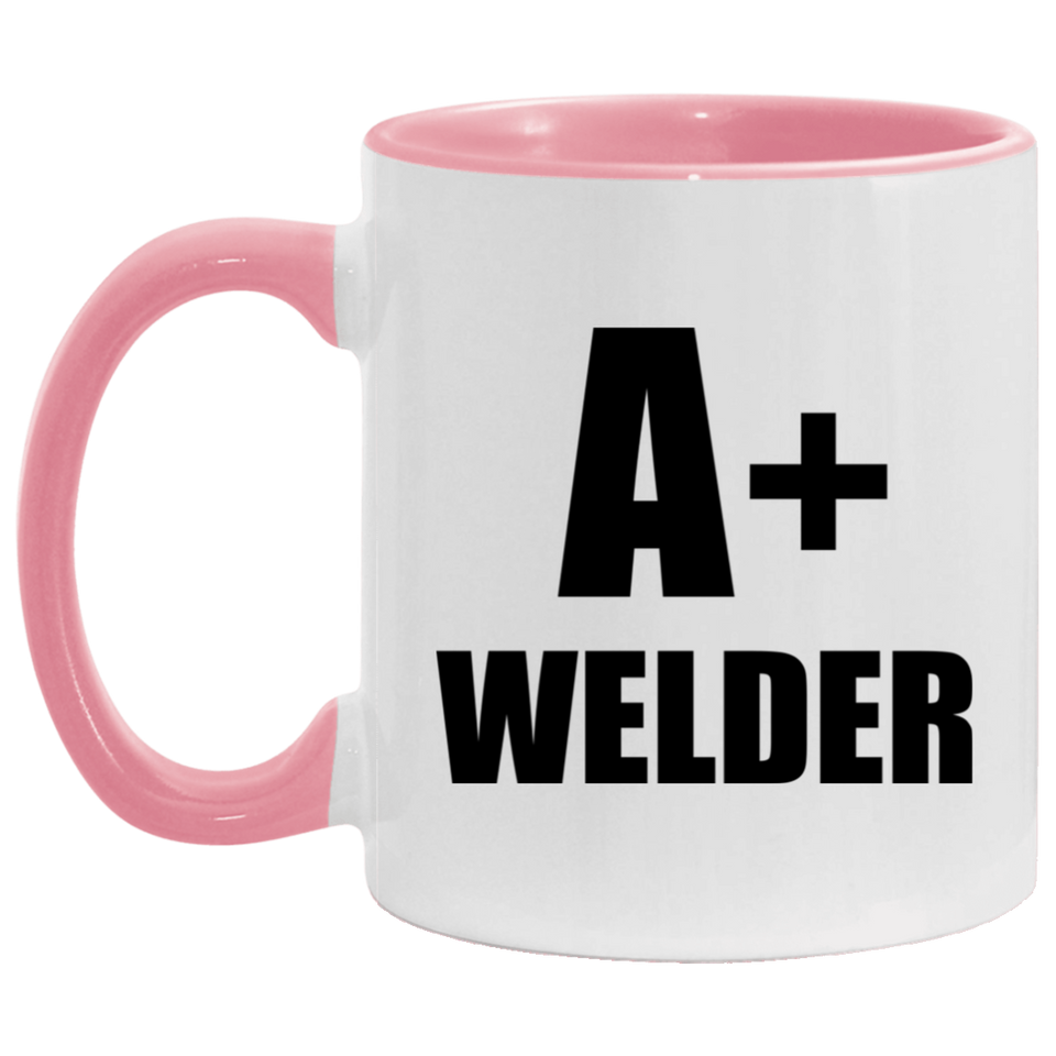A+ Welder - 11oz Accent Mug Pink