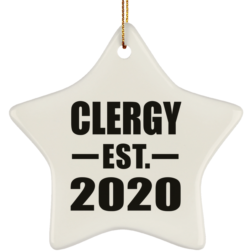 Clergy Established EST. 2020 - Star Ornament