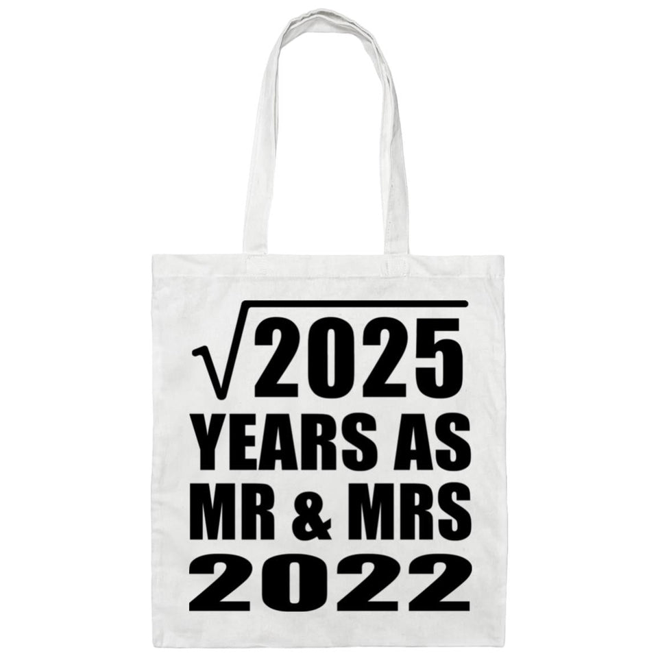 45th Anniversary Square Root of 2025 Years As Mr & Mrs 2022 - Tote Bag White