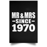 54th Anniversary Mr & Mrs Since 1970 - Poster Portrait