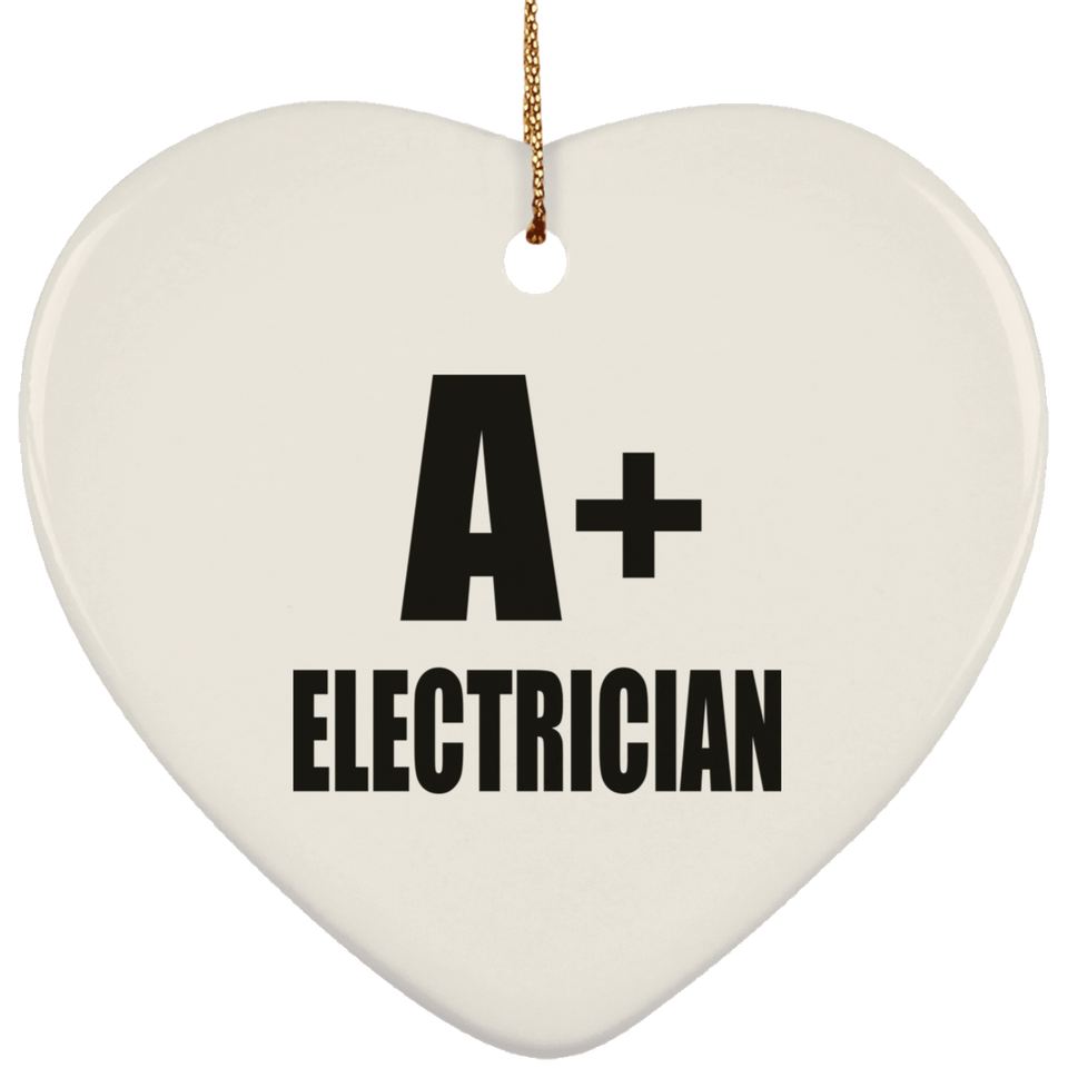 A+ Electrician - Heart Ornament