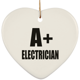 A+ Electrician - Heart Ornament