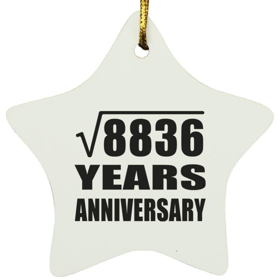 94th Anniversary Square Root of 8836 Years Anniversary - Star Ornament