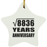 94th Anniversary Square Root of 8836 Years Anniversary - Star Ornament