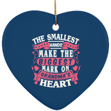 The Smallest Hands Make The Biggest Mark On Grandma's Heart - Heart Ornament