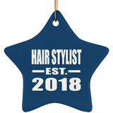 Hair Stylist Established EST. 2018 - Star Ornament