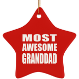 Most Awesome Granddad - Star Ornament