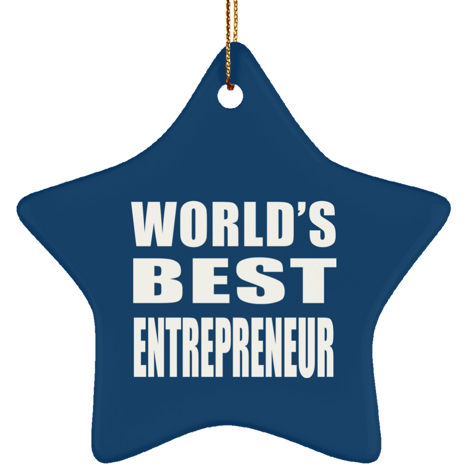 World's Best Entrepreneur - Star Ornament