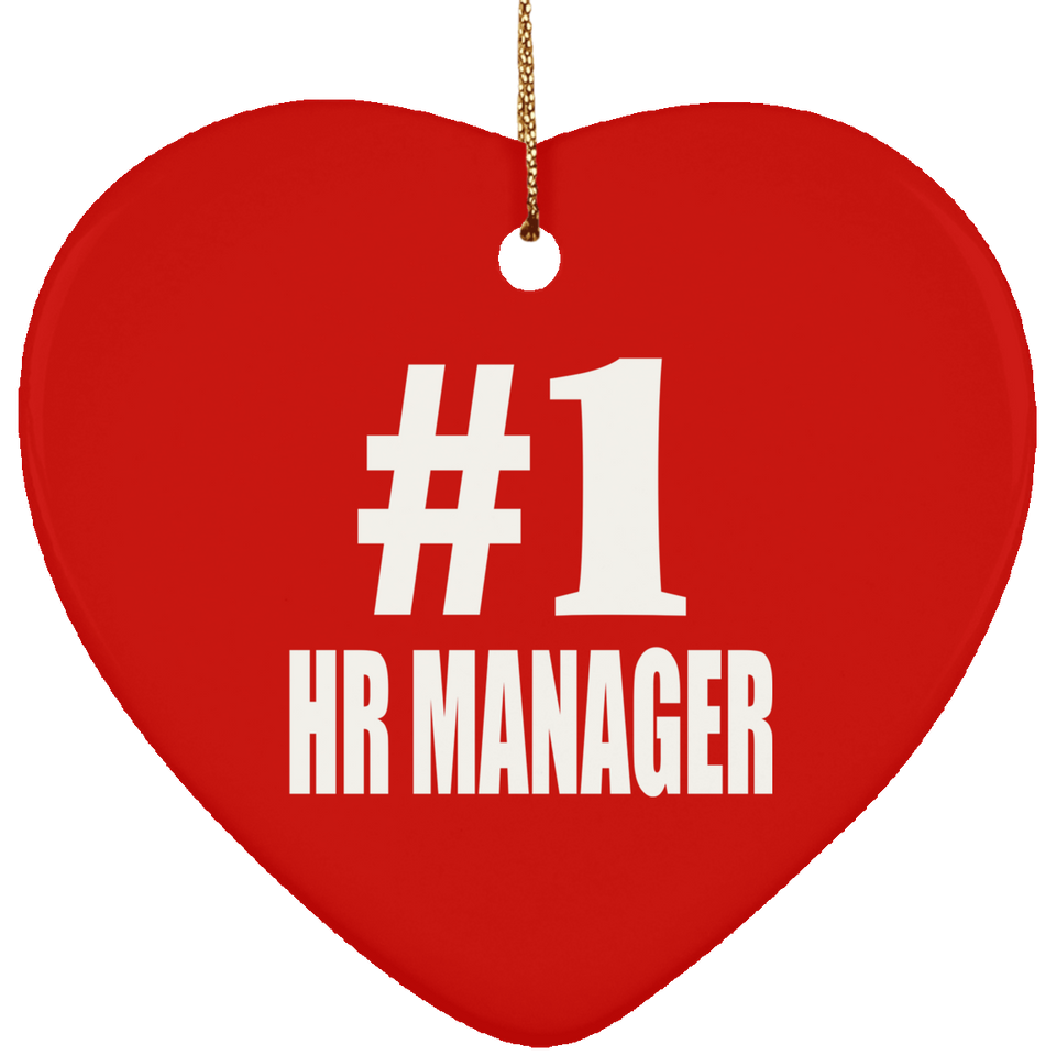 Number One #1 HR Manager - Heart Ornament