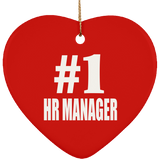 Number One #1 HR Manager - Heart Ornament