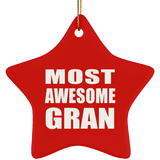 Most Awesome Gran - Star Ornament