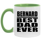 Bernard Best Dad Ever - 11oz Accent Mug Green