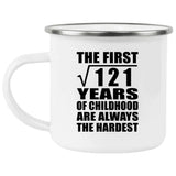 11th Birthday Square Root of 121 Years of Childhood - 12oz Camping Mug
