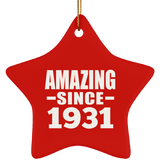 93rd Birthday Amazing Since 1931 - Star Ornament