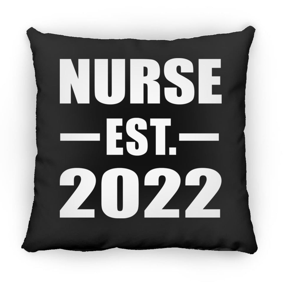 Nurse Established EST. 2022 - Throw Pillow Black