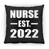 Nurse Established EST. 2022 - Throw Pillow Black