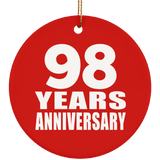 98th Anniversary 98 Years Anniversary - Circle Ornament