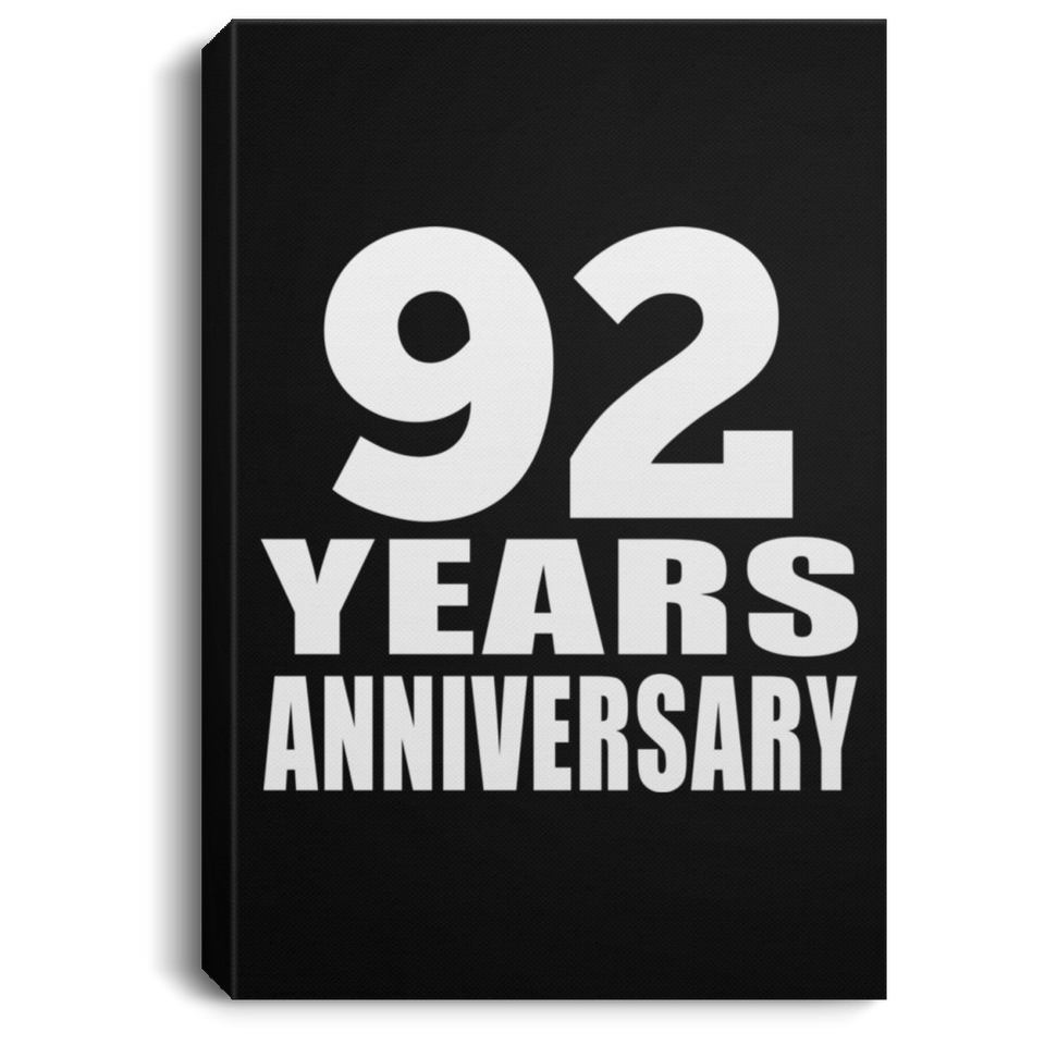 92nd Anniversary 92 Years Anniversary - Canvas Portrait