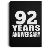 92nd Anniversary 92 Years Anniversary - Canvas Portrait