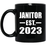 Janitor Established EST. 2023 - 11oz Coffee Mug Black
