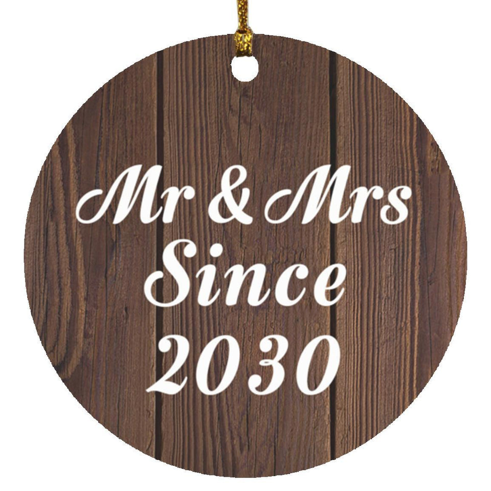 Anniversary Mr & Mrs Since 2030 - Circle Ornament D