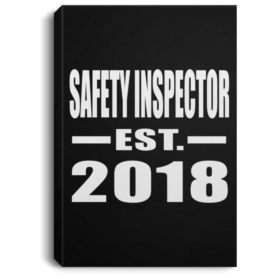 Safety Inspector Established EST. 2018 - Canvas Portrait