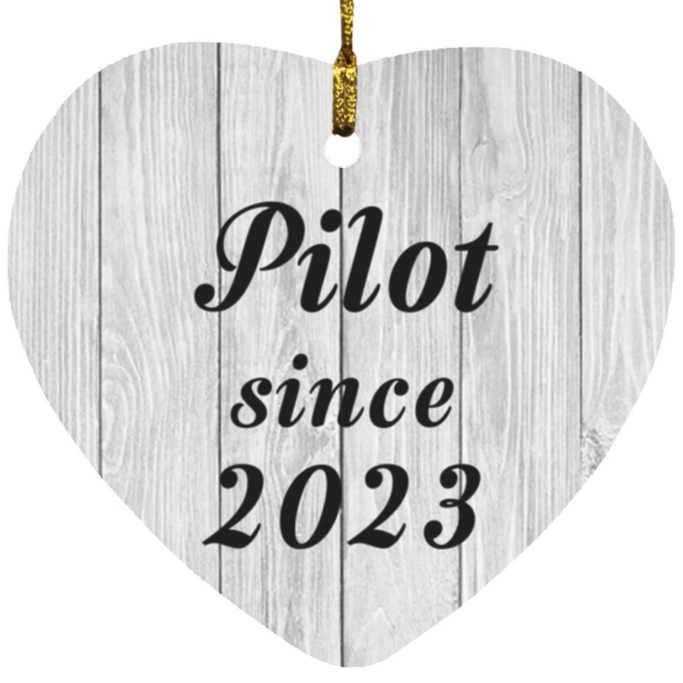 Pilot Since 2023 - Heart Ornament F
