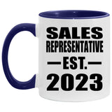Sales Representative Established Est. 2023 - 11oz Accent Mug Purple