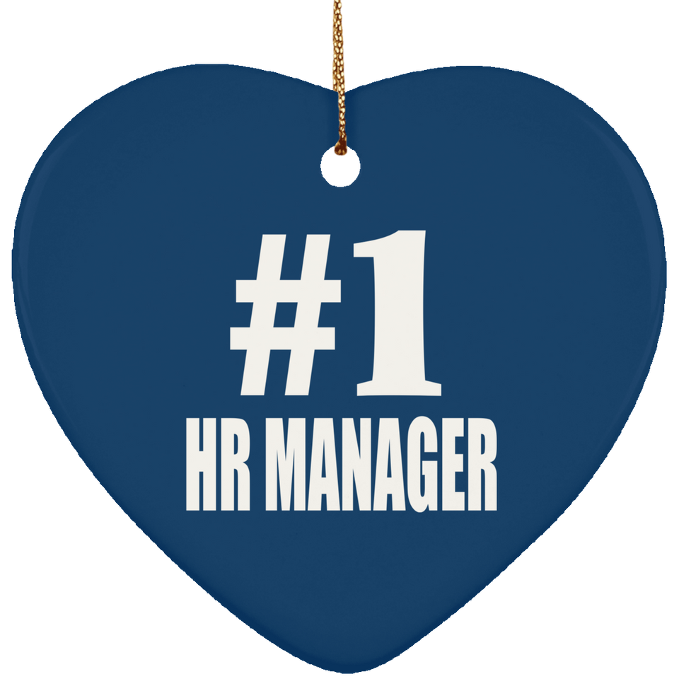 Number One #1 HR Manager - Heart Ornament