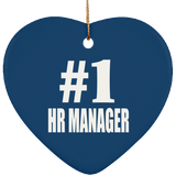 Number One #1 HR Manager - Heart Ornament