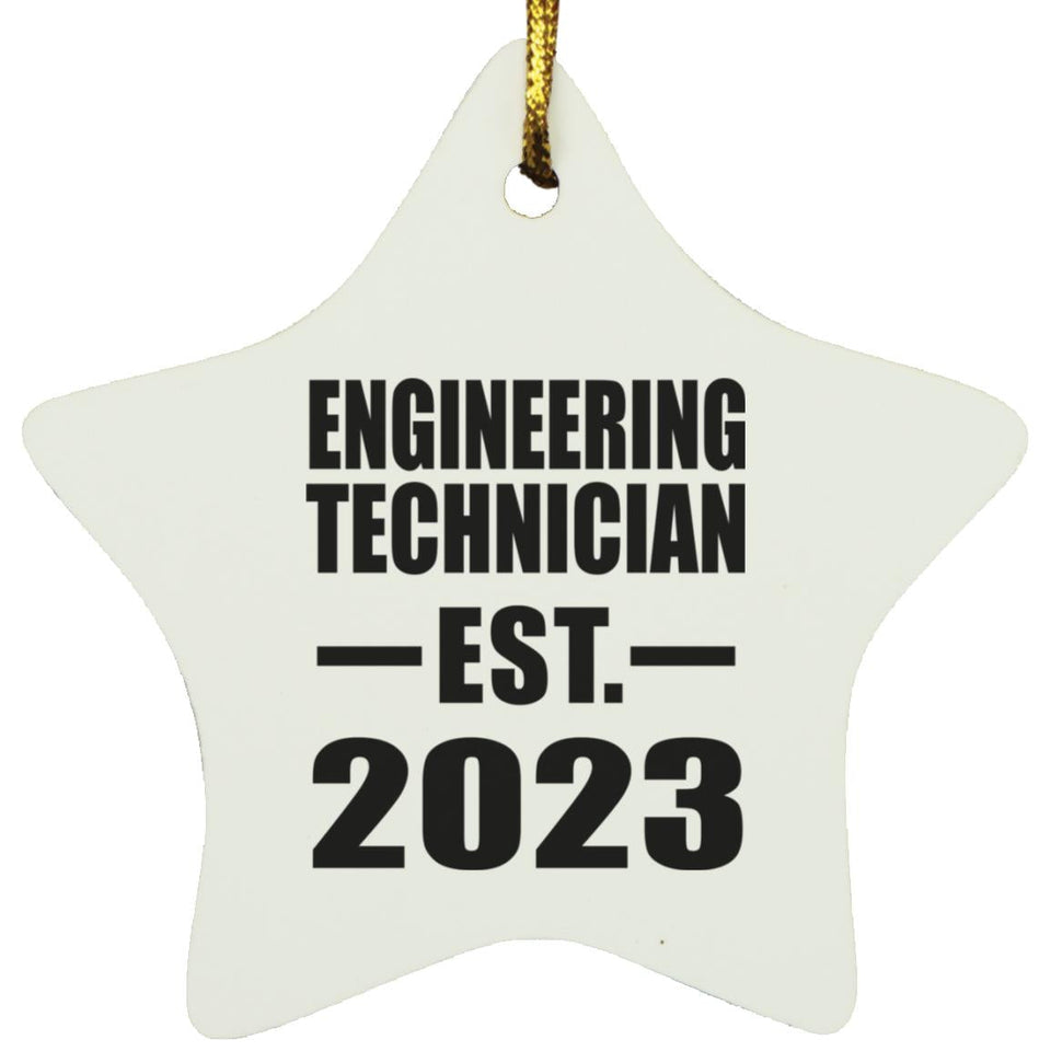 Engineering Technician Established EST. 2023 - Star Ornament