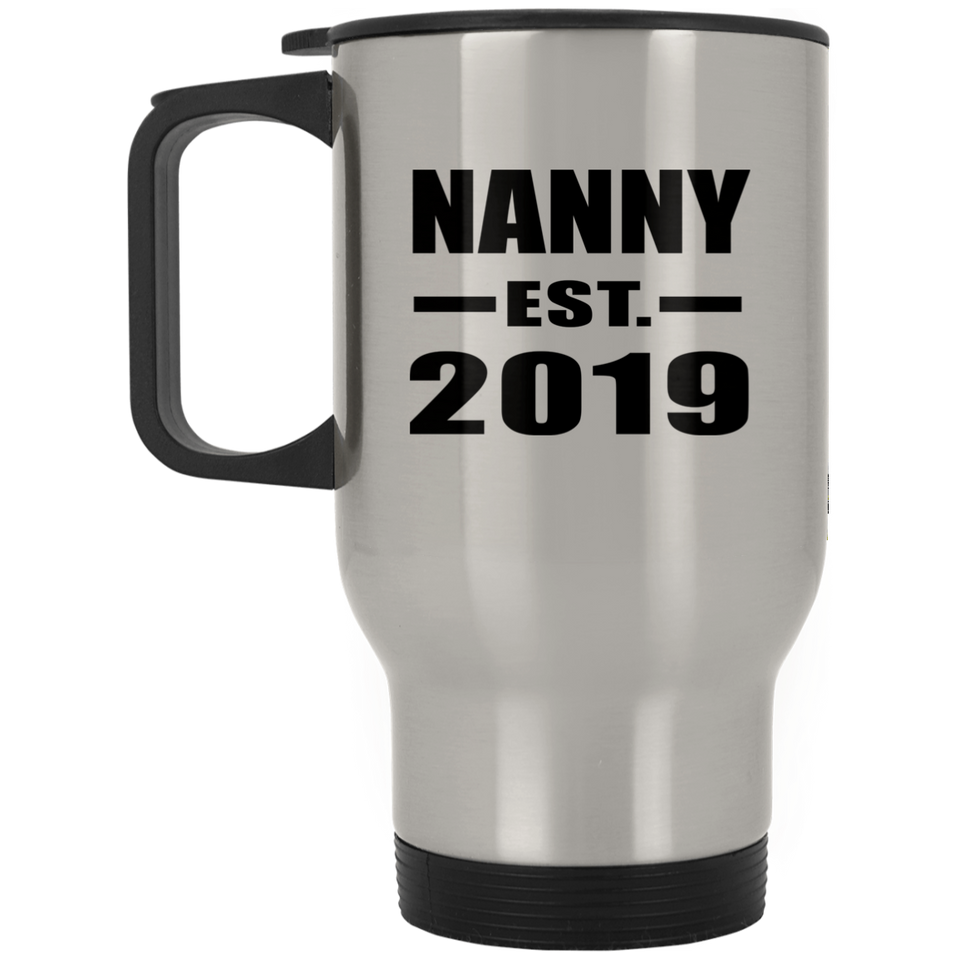 Nanny Established EST. 2019 - Silver Travel Mug