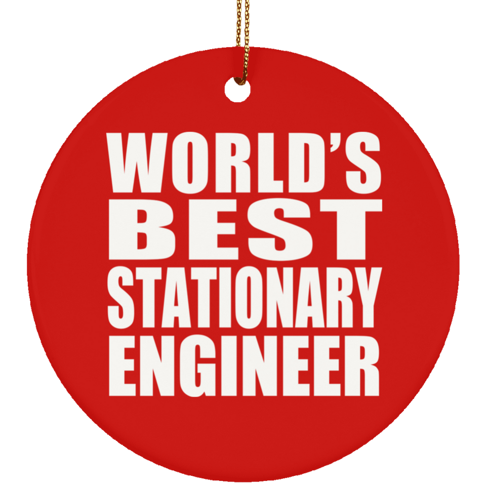 World's Best Stationary Engineer - Circle Ornament