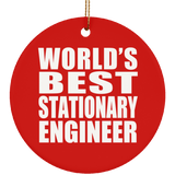 World's Best Stationary Engineer - Circle Ornament