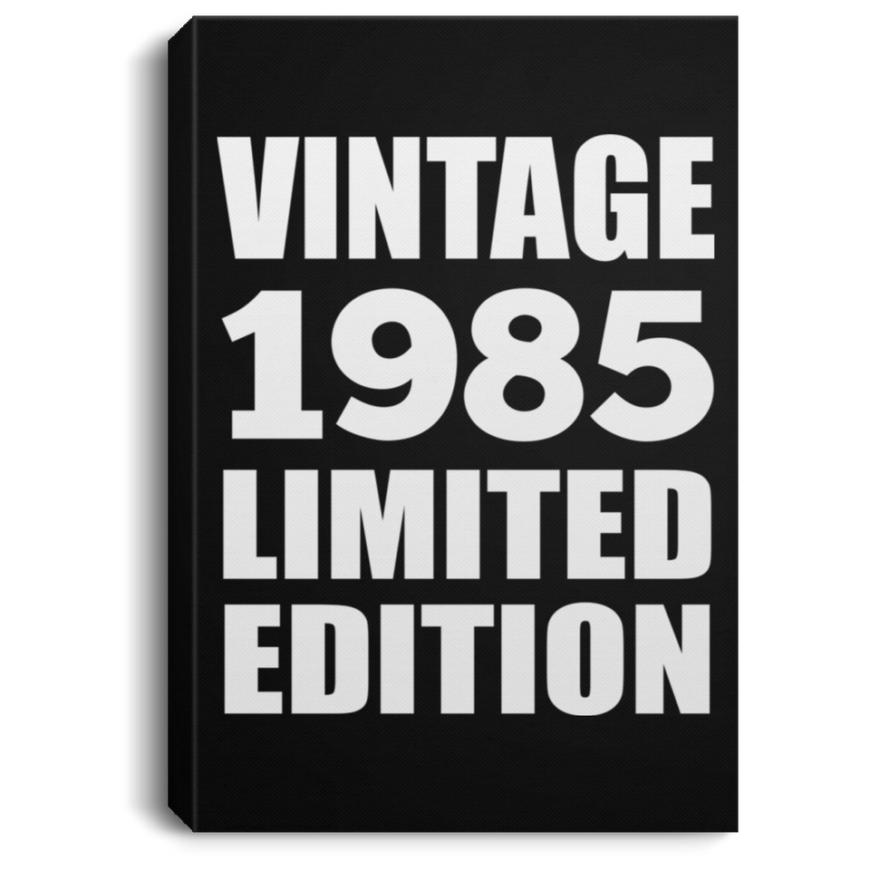 39th Birthday Vintage 1985 Limited Edition - Canvas Portrait