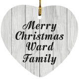 Merry Christmas Ward Family - Heart Ornament F