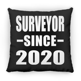 Surveyor Since 2020 - Throw Pillow Black
