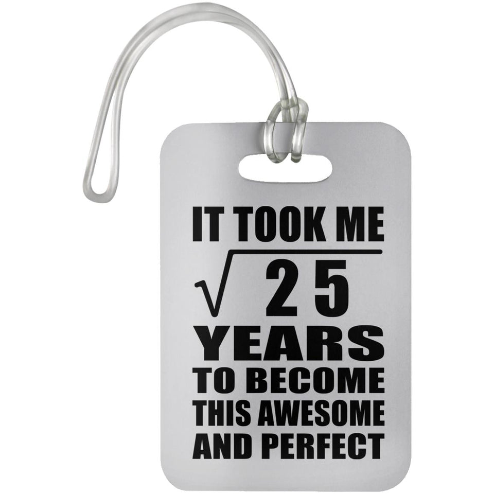 5th Birthday Took Square Root of 25 Years To Awesome - Luggage Bag Tag