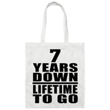 7th Anniversary 7 Years Down Lifetime To Go - Tote Bag White
