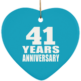 41st Anniversary 41 Years - Heart Ornament