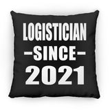 Logistician Since 2021 - Throw Pillow Black