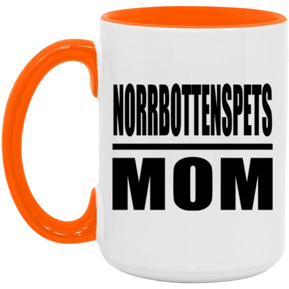 Norrbottenspets Mom - 15oz Accent Mug Orange