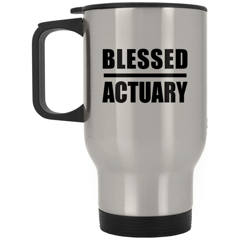 Blessed Actuary - Silver Travel Mug