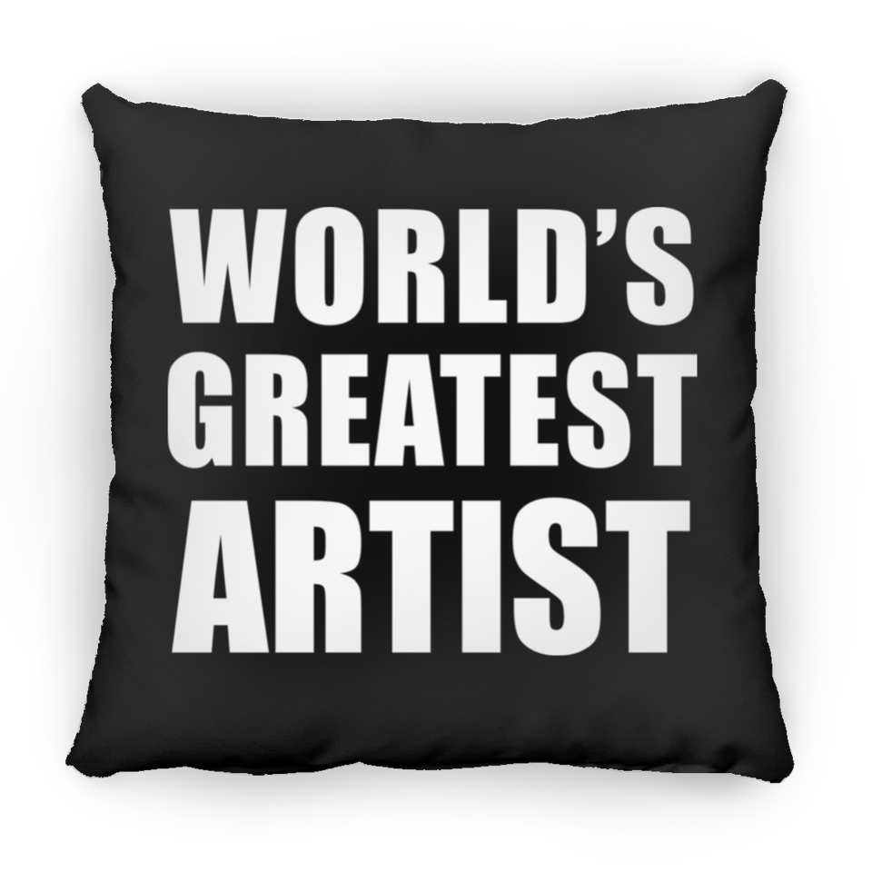World's Greatest Artist - Throw Pillow Black