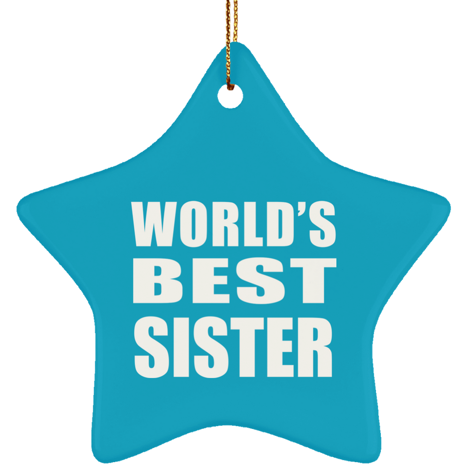 World's Best Sister - Star Ornament